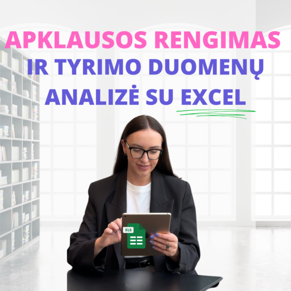 Online mokymai ,,Apklausos rengimas ir tyrimo duomenų analizė su MS EXCEL”
