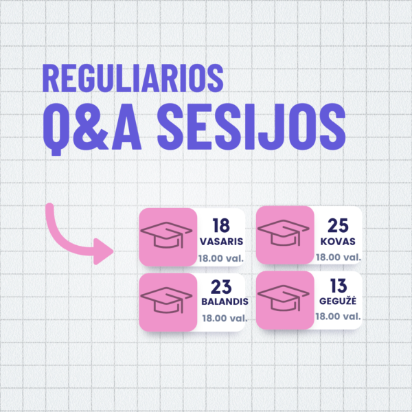 Reguliarios rašto darbo Q&A sesijos